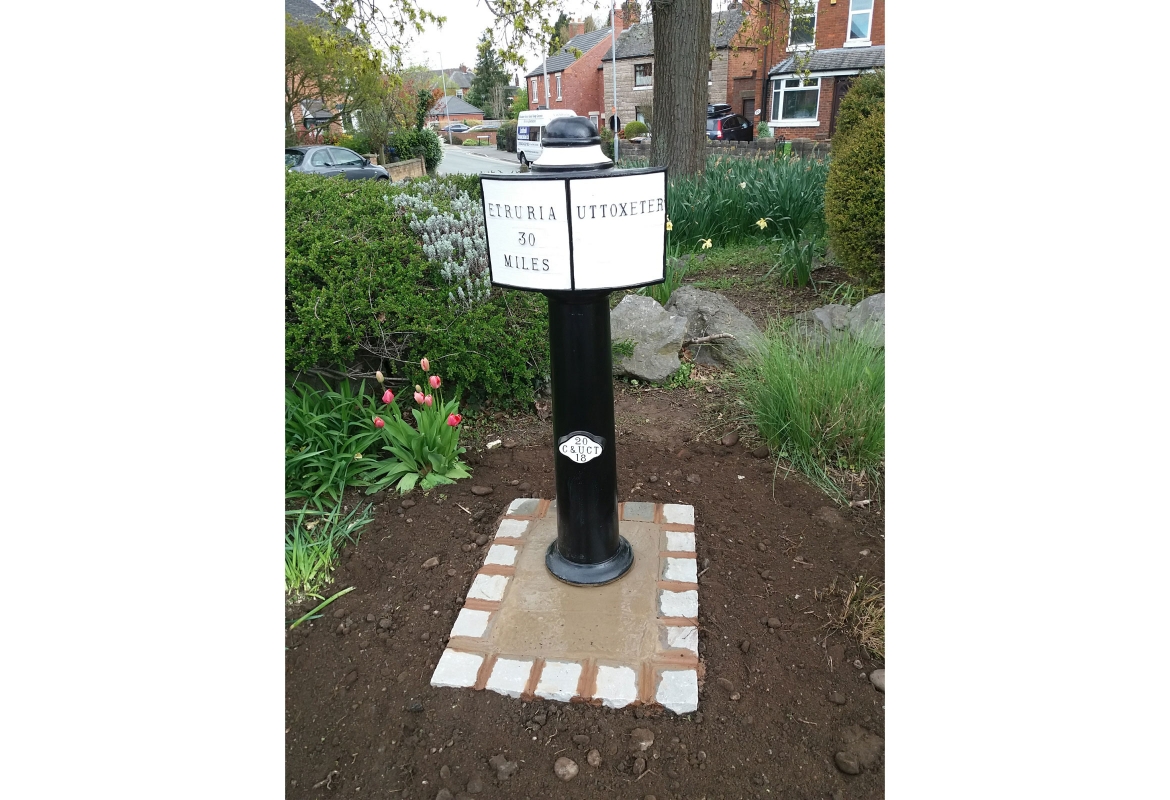 The newly installed post at The Wharf in Uttoxeter